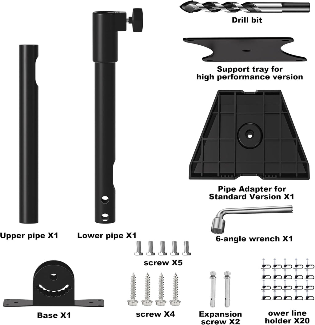 Heavy Duty Adjustable Starlink Roof Mount with Pipe Adapter I247150