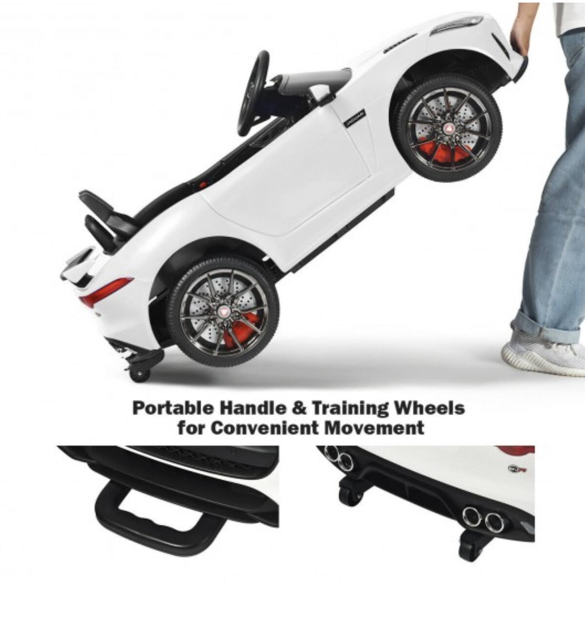 White Licensed Kids Ride on Car C3170