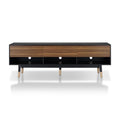 Mid-Century Modern Wood 3-Drawer TV Stand in Black A1011