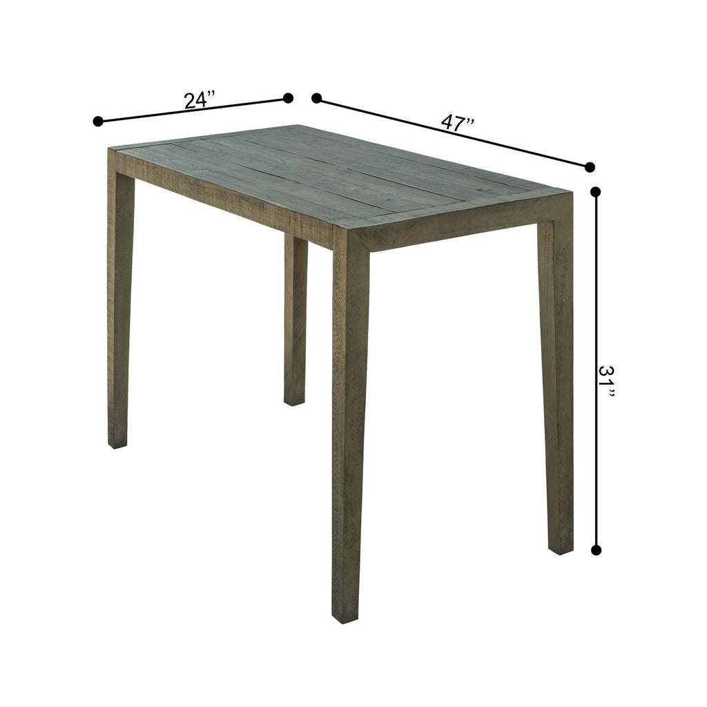 Grey Reclaimed Wood Writing Desk and Filing Cabinet Y216