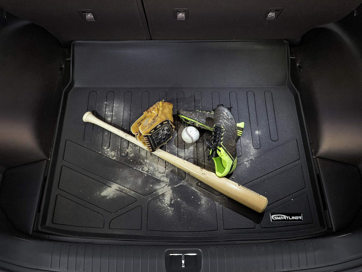 Custom Fit Floor Mats 2 Rows and Cargo Liner Set Black I562007