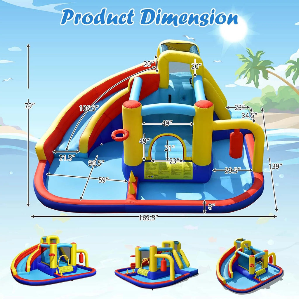 7-in-1 Kids Inflatable Water Slide Park B227