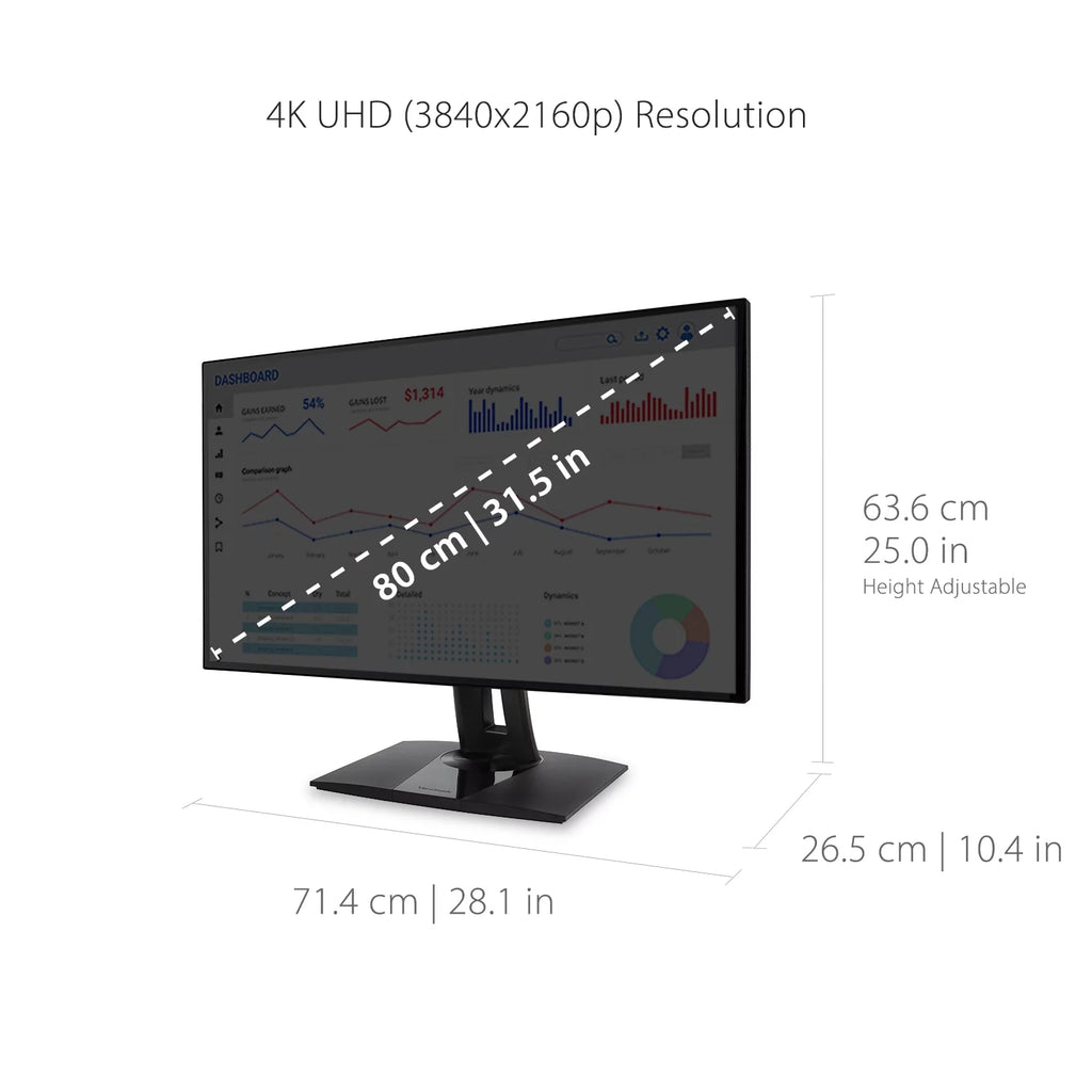32 Inch IPS 4K Monitor with USB C P668