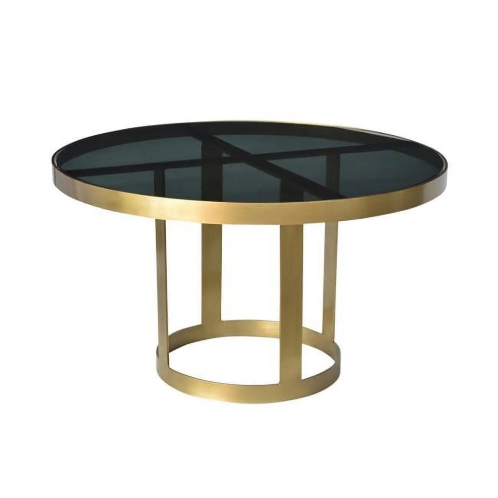 Metallic Gold Glass Top Cocktail Table D433