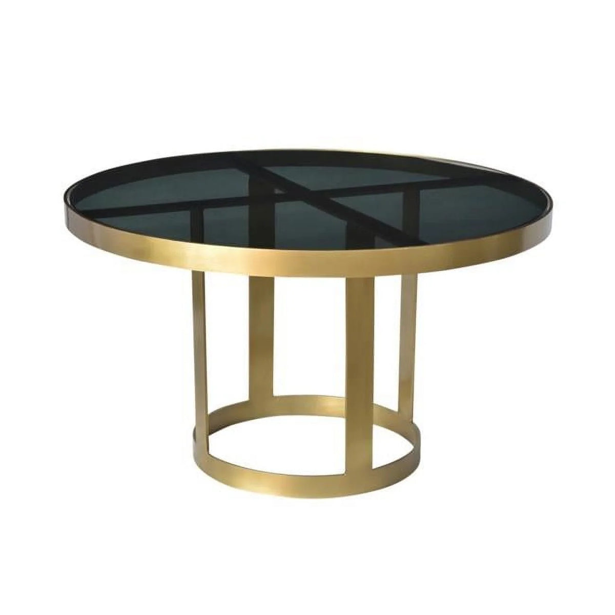 Metallic Gold Glass Top Cocktail Table D433