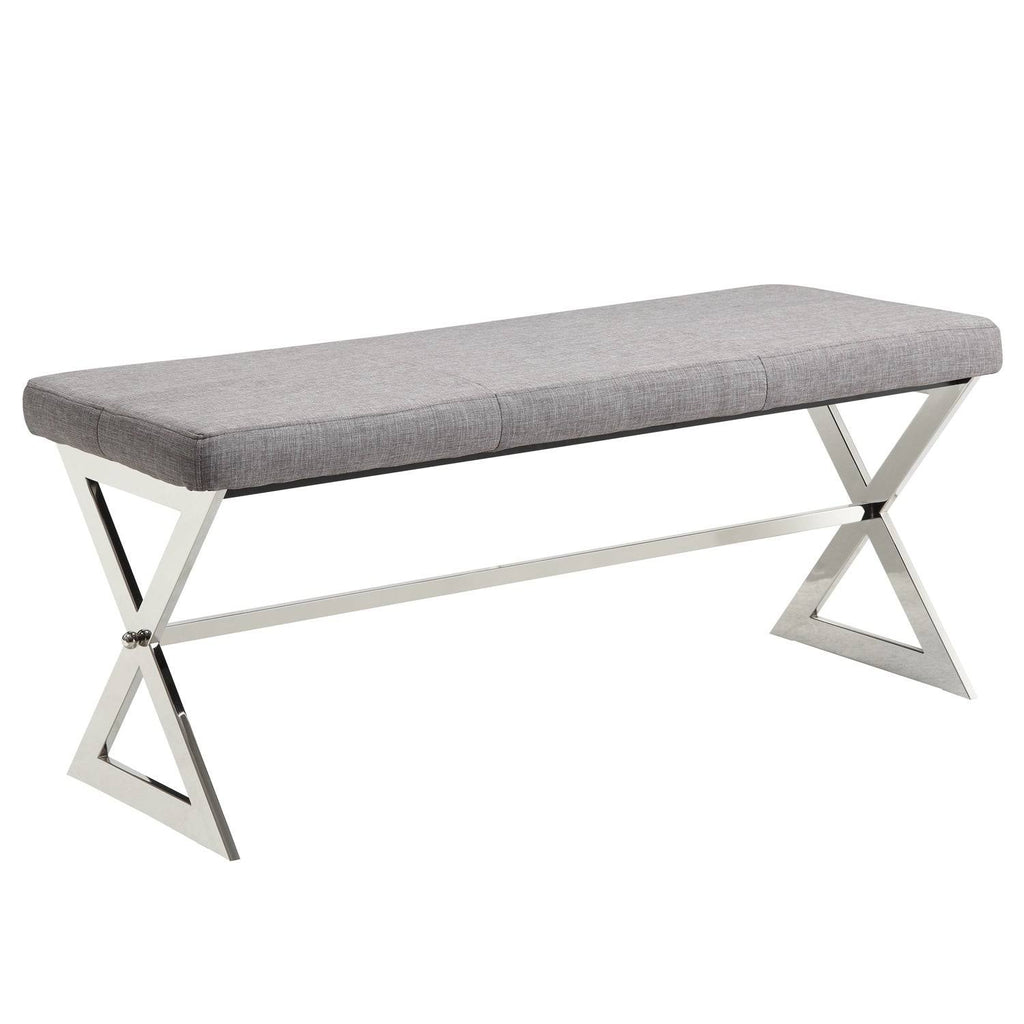 Grey Linen X-Base Bench O99019