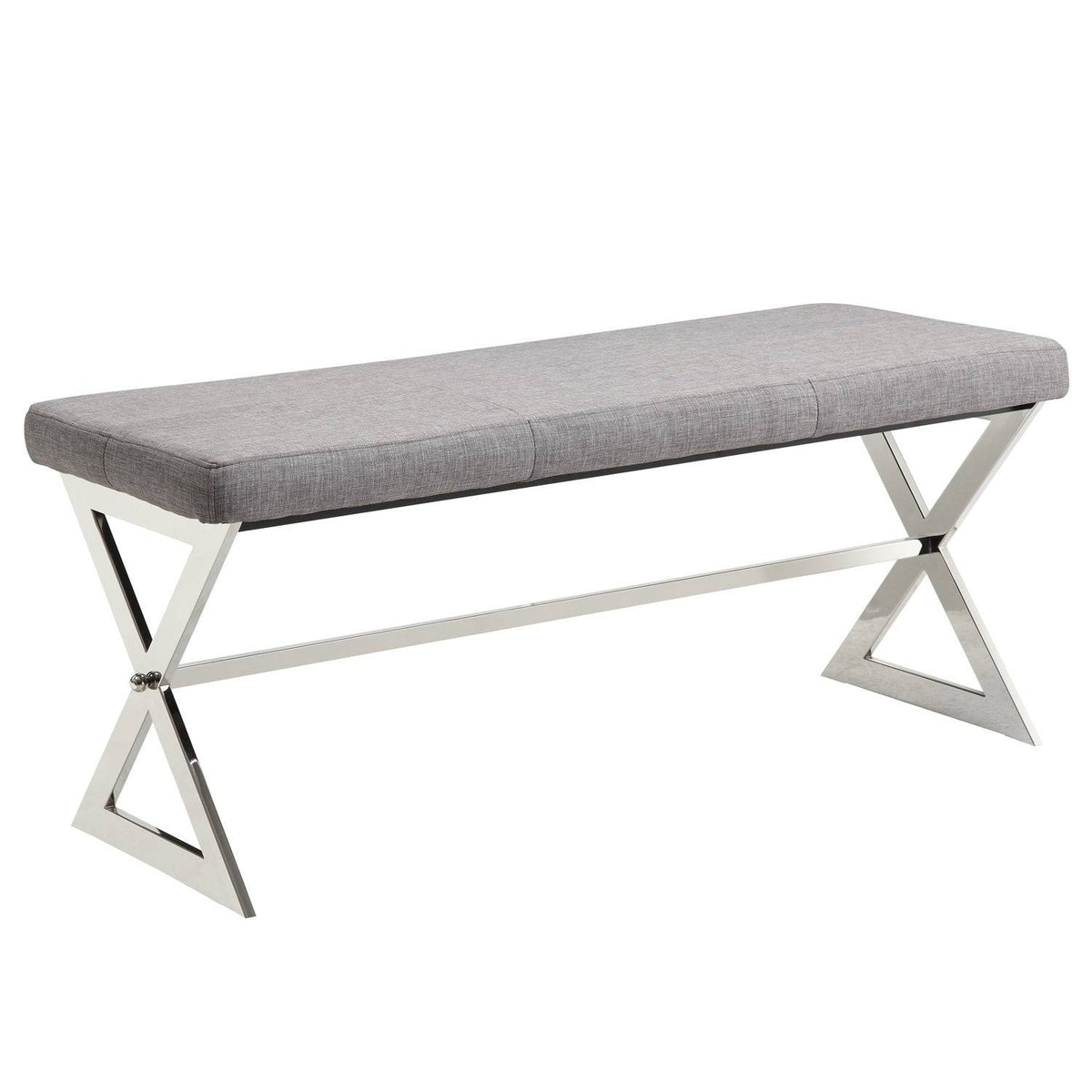 Grey Linen X-Base Bench O99019
