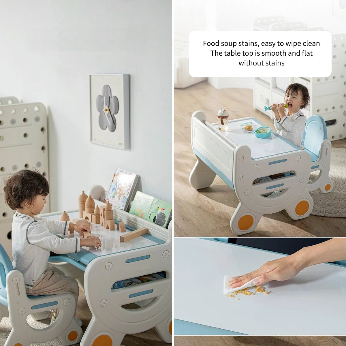 Kids Table and Chair Set with Storage R604