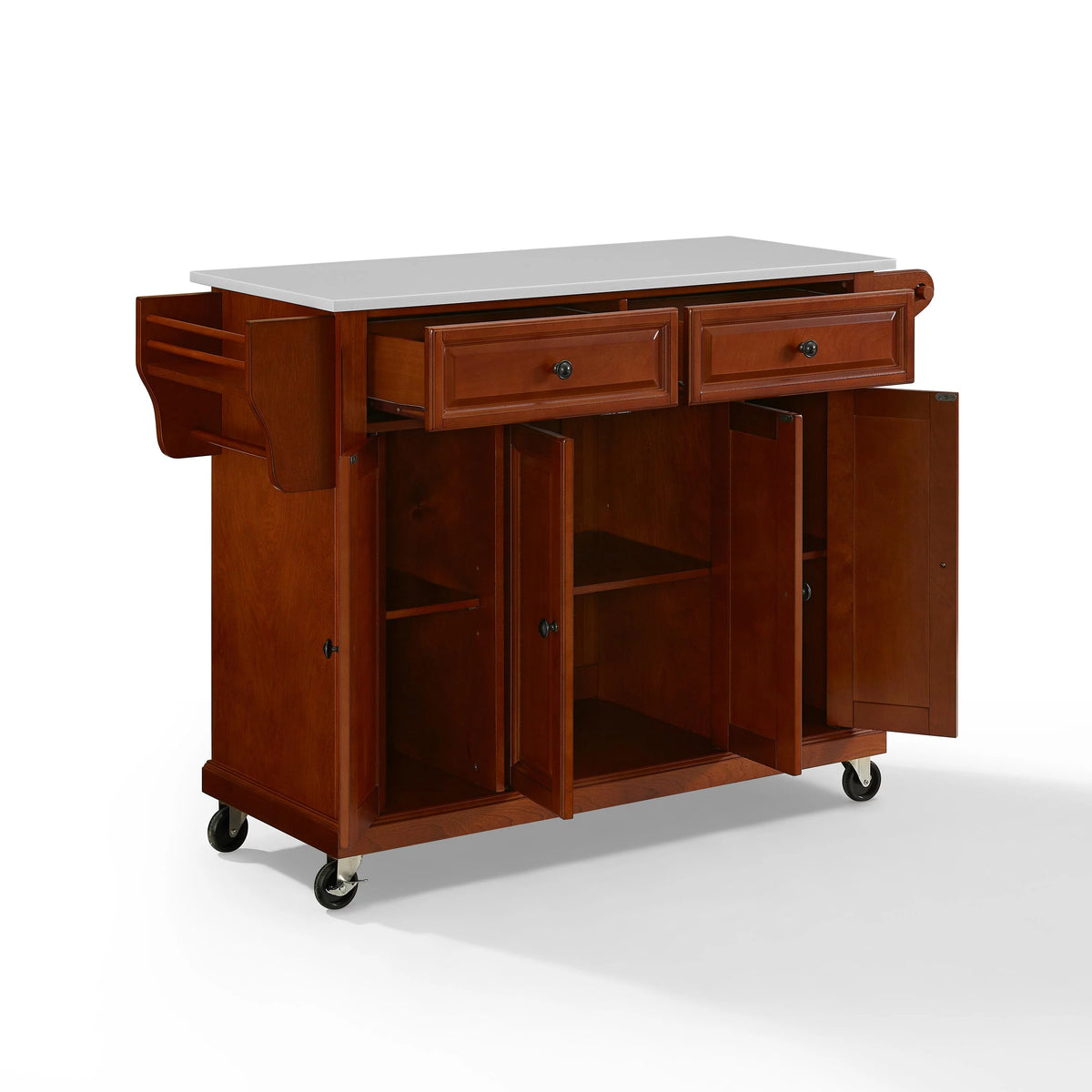 Wood Granite Top Kitchen Cart T350