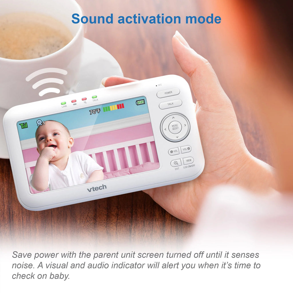 2 Camera 5" Video Baby Monitor with Pan Scan and Night Light Z118191
