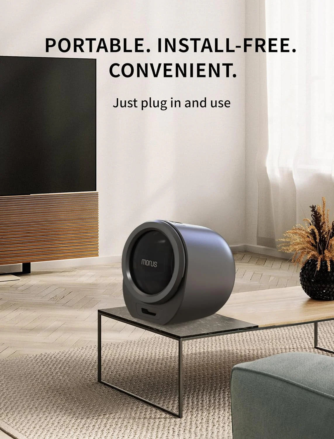 Compact Portable Electric Dryer, Dark Gray I370
