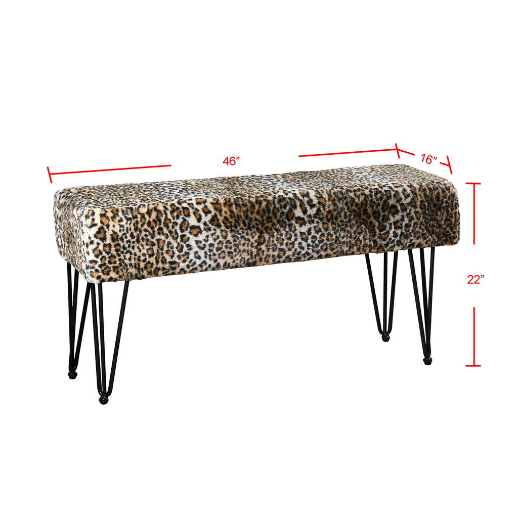 Faux Fur Ottoman A67532