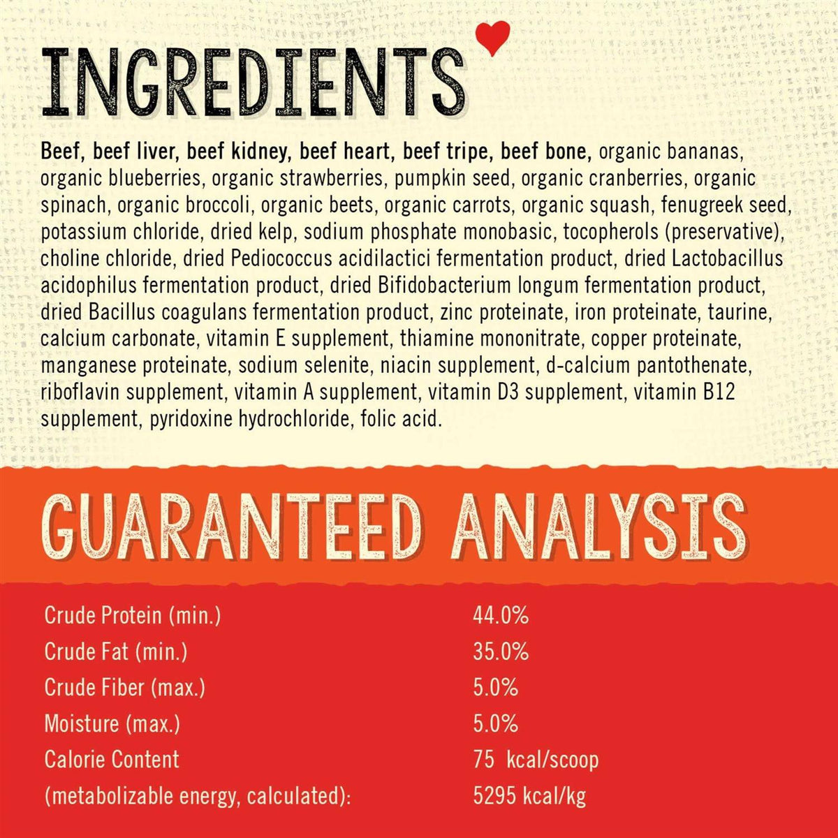 Freeze Dried Grass Fed Beef Dog Food D189