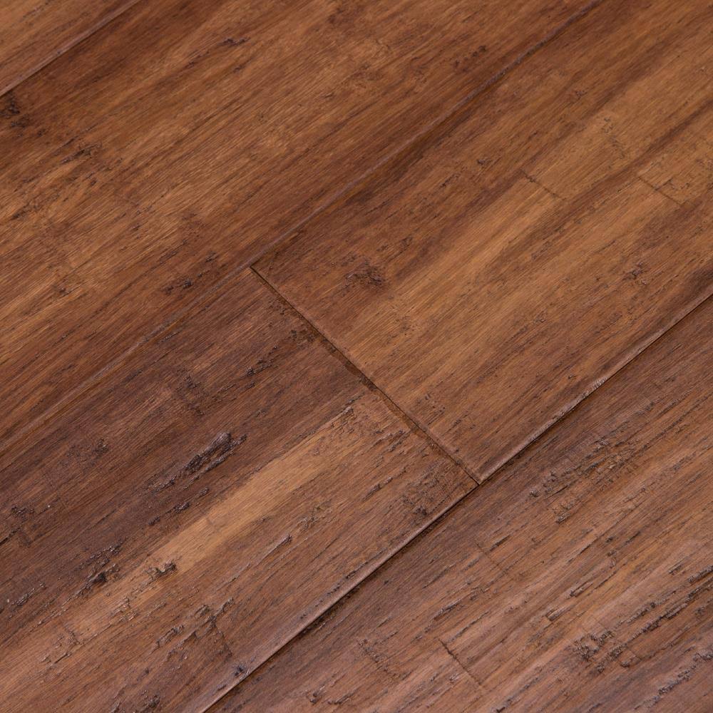 5-1/8-in Wide x 9/16-in Thick Bamboo Bourbon Barrel Distressed Solid Hardwood Flooring K21426