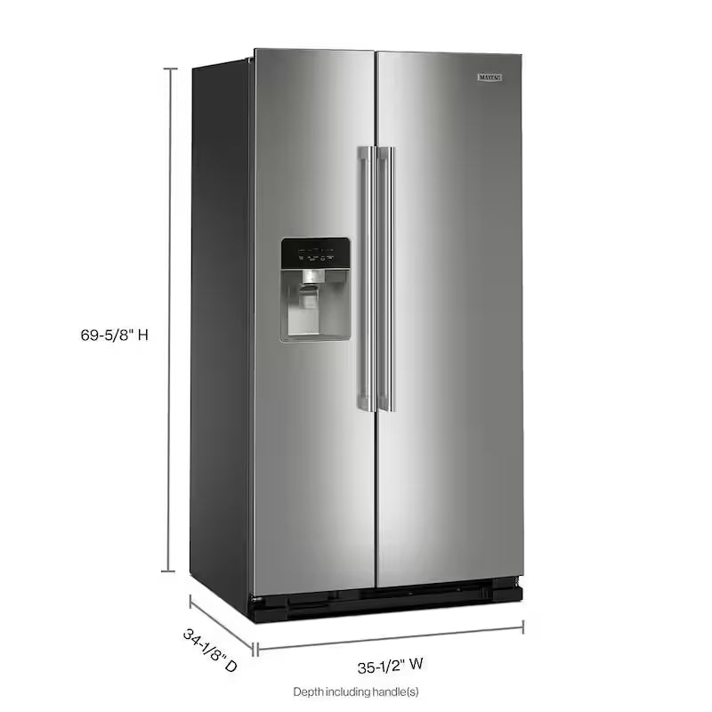 36 in. 25 cu. ft. Side-by-Side Refrigerator Stainless Steel T223