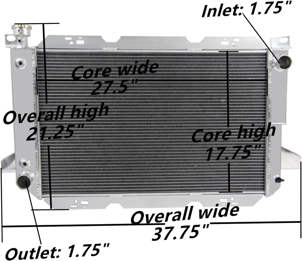 Aluminum Radiator for Ford Bronco F150 F250 F350 Trucks O964069