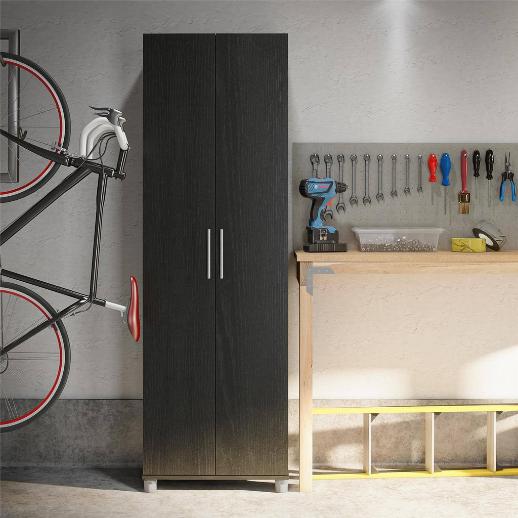 Ivory Oak Utility Storage Cabinet Q80430