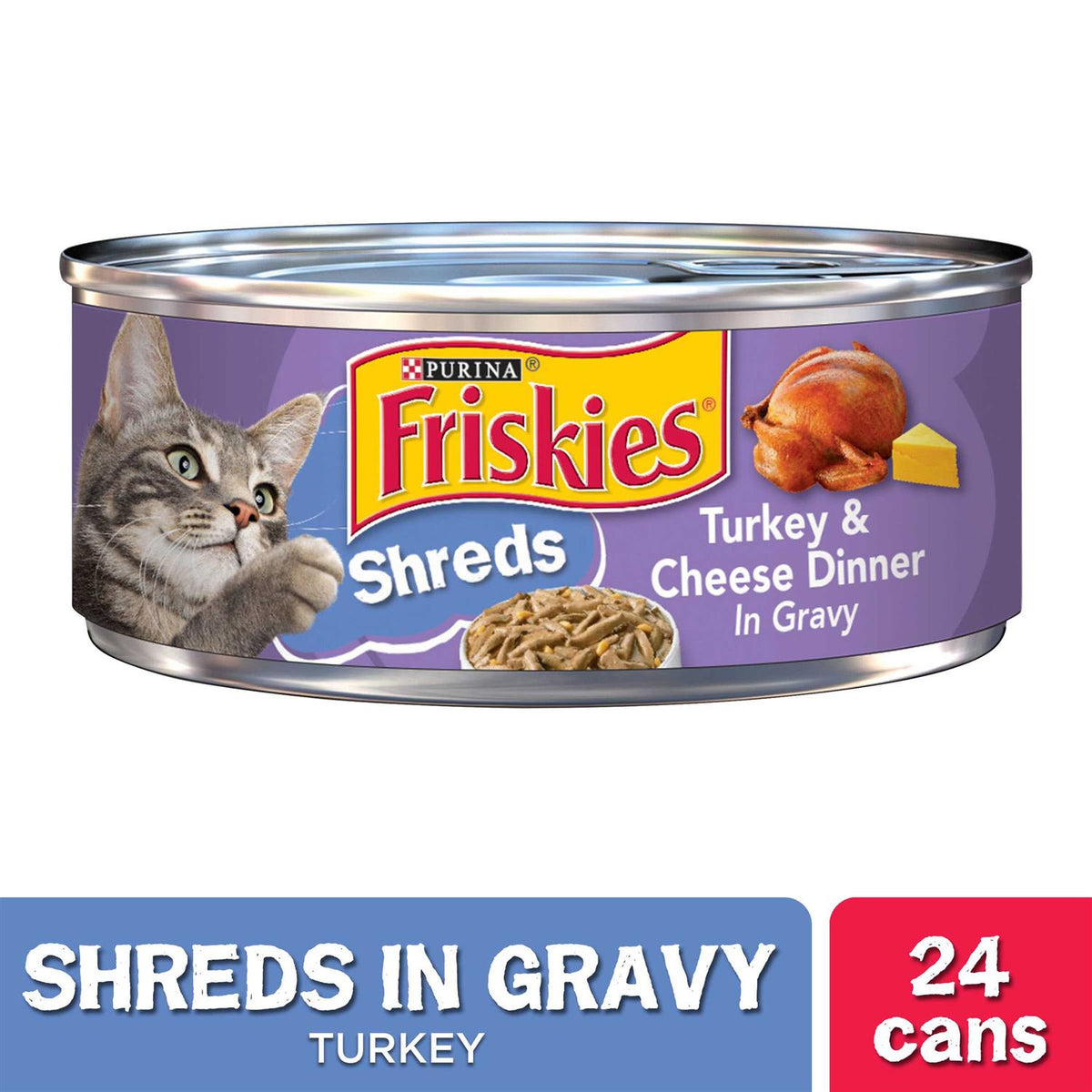 Turkey & Cheese Canned Cat Food, 5.5-oz, 24 ct B50513