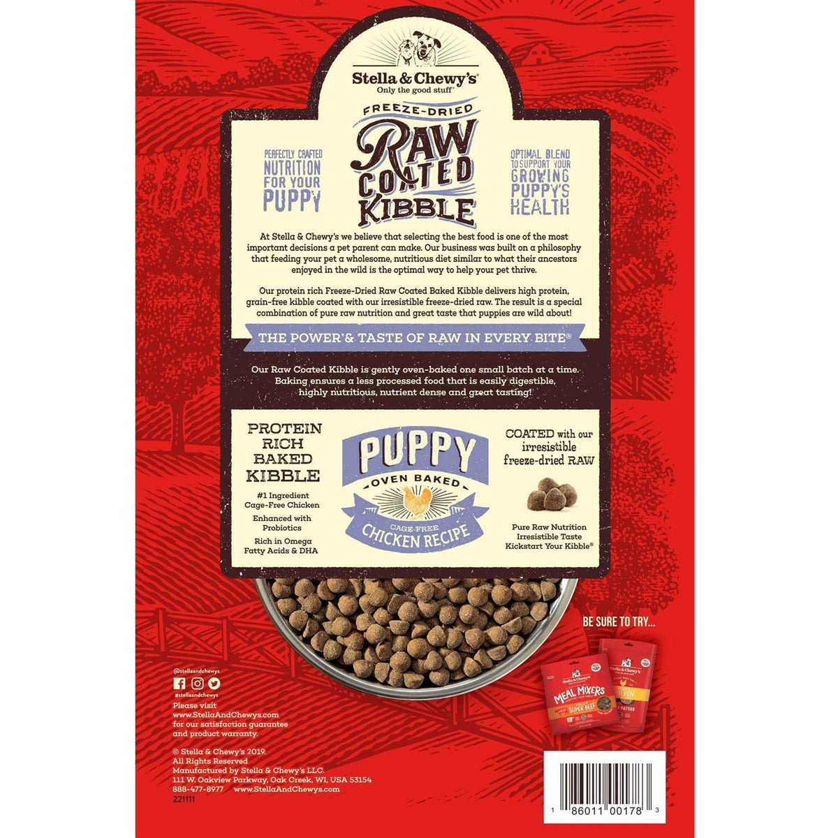 Puppy Raw Coated Kibble W824