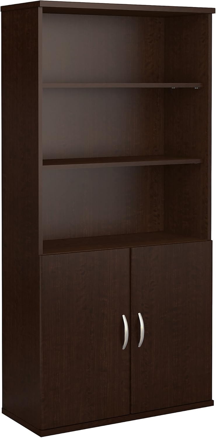 36W 5 Shelf Bookcase with Doors P30073