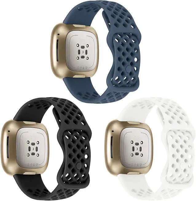 3-Pack Soft Silicone Breathable Sport Band with Air Holes Q8659