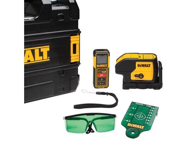 Green 3 Spot Laser and 100 ft. Laser Distance Measurer W3855