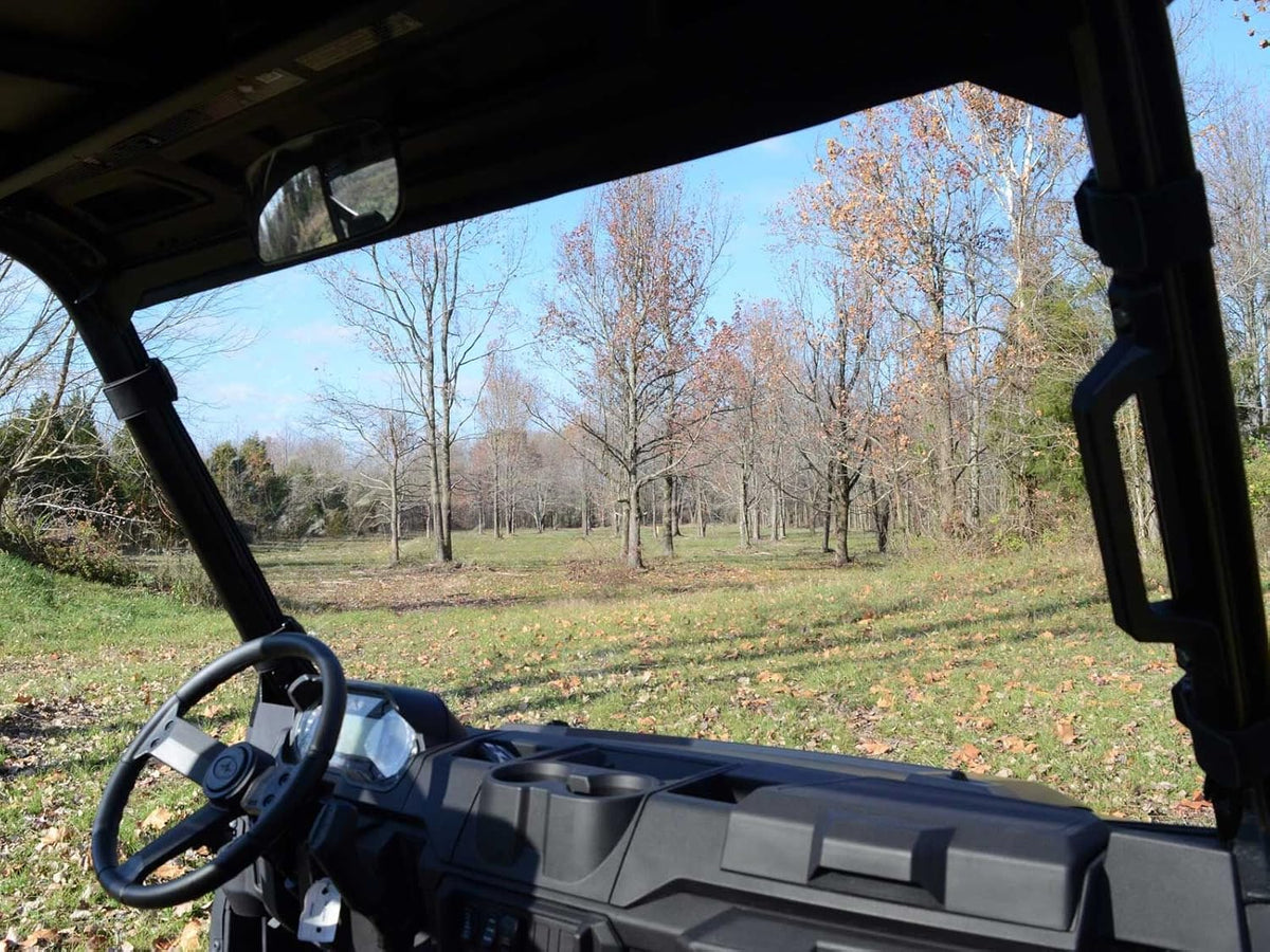 Full Front Windshield for Polaris Ranger XP 900 / XP 900 Crew, 1/4 Clear Polycarbonate H355