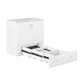 White Murphy Bed Chest with Charging Station F92832