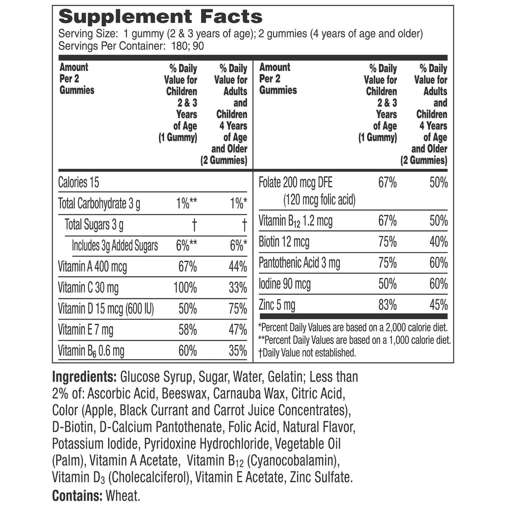 180 Ct Kids Gummy Multivitamin K8598