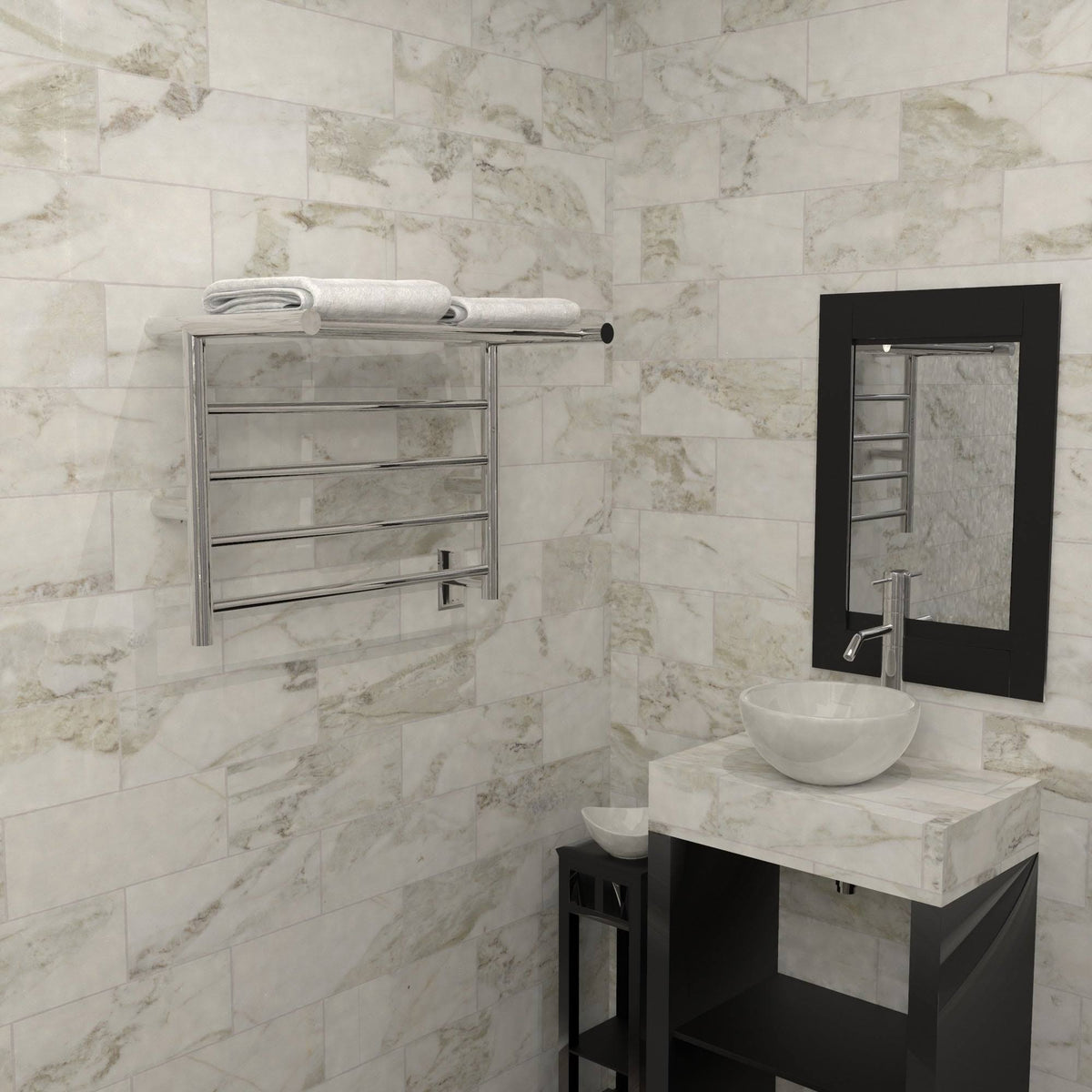 Brushed Towel Warmer Shelf O68850