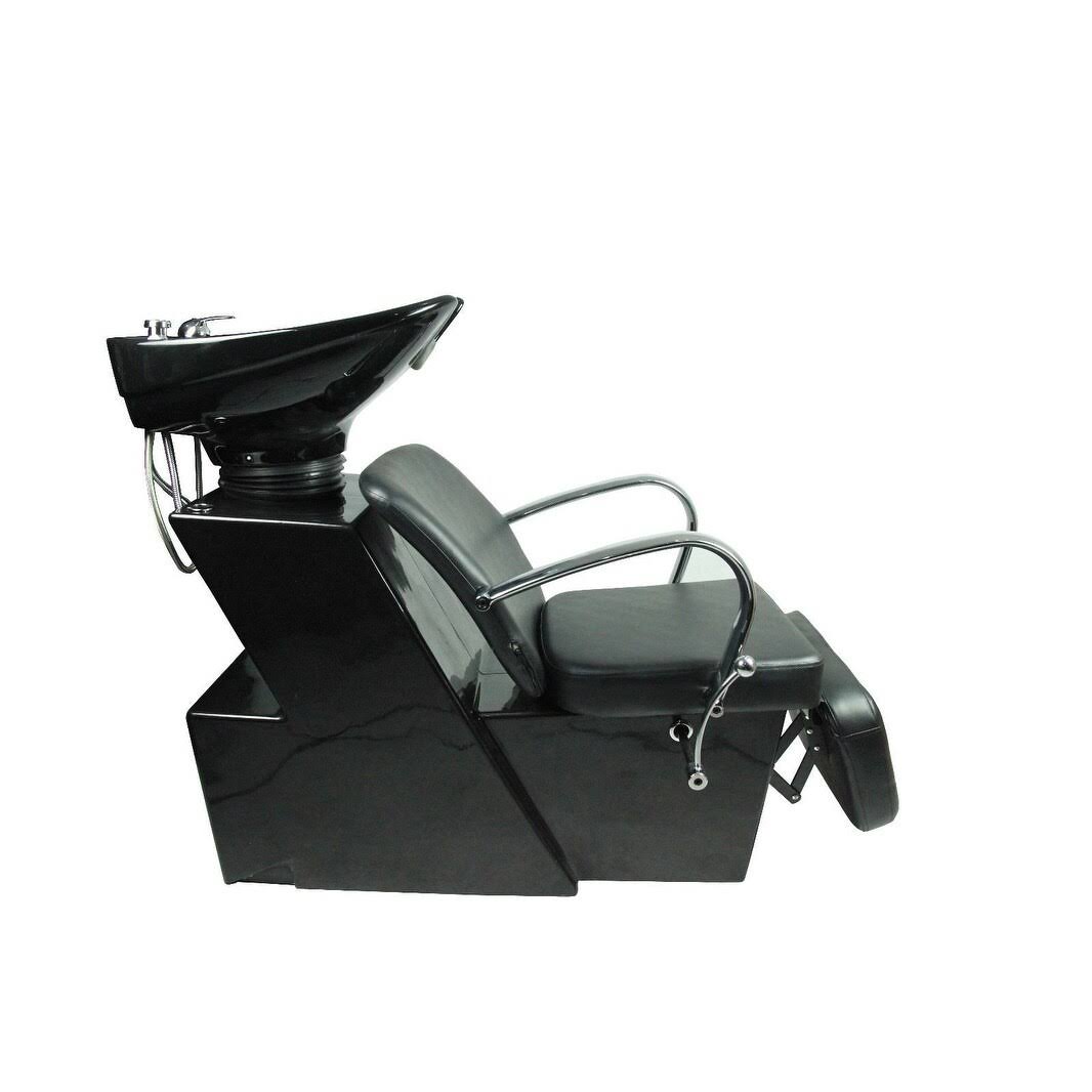 Black Ceramic Shampoo Bowl Sink Chair B234676