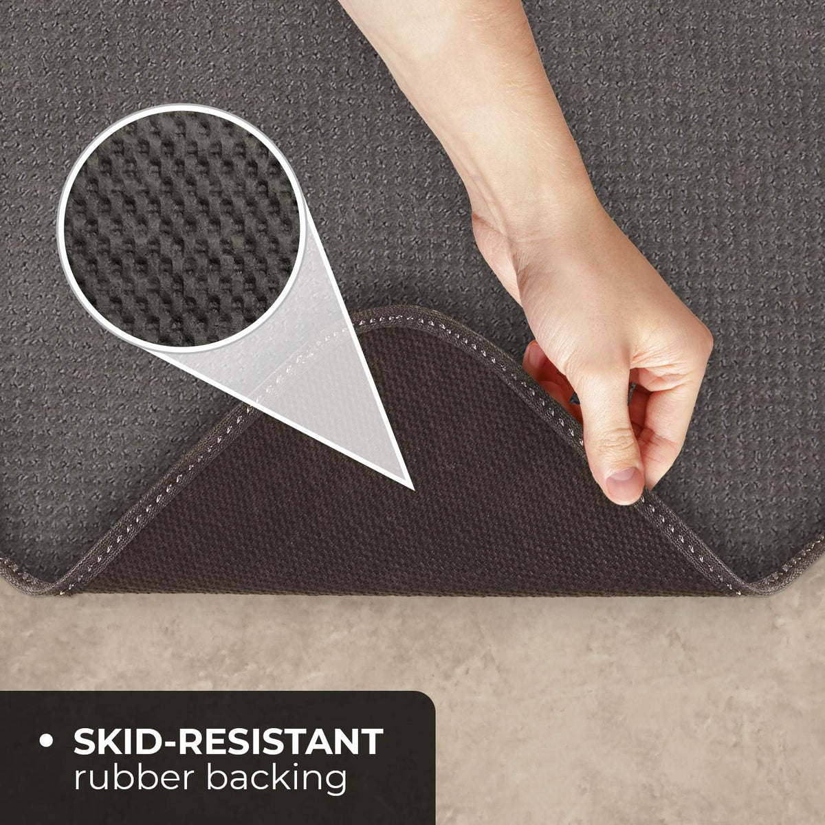 Gray Skid-Resistant Carpet Runner 6 Feet X 36 Inches A75258
