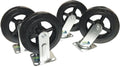 8 Large Rubber Wheel Casters 4-Pack O671