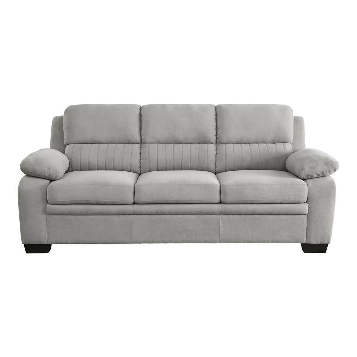Light Gray Textured Fabric Sofa W3117