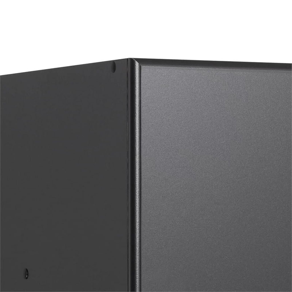 Black Storage Cabinet with Hanging Rail and Shelves W903