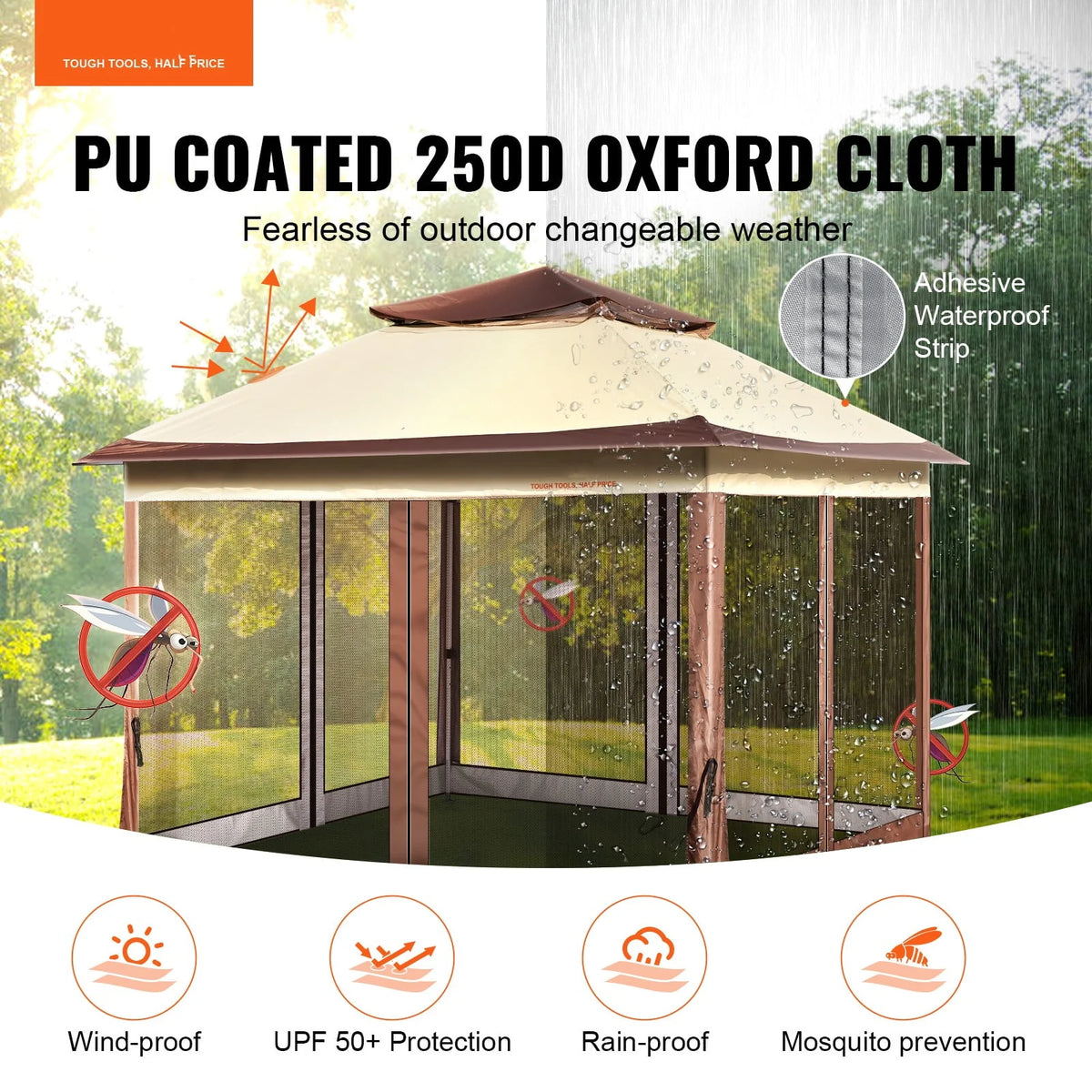 11 x 11 FT Pop up Gazebo with Mosquito Netting G22992