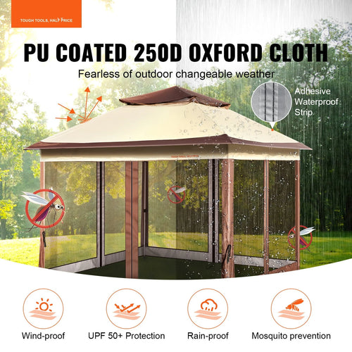 11 x 11 FT Pop up Gazebo with Mosquito Netting G22992