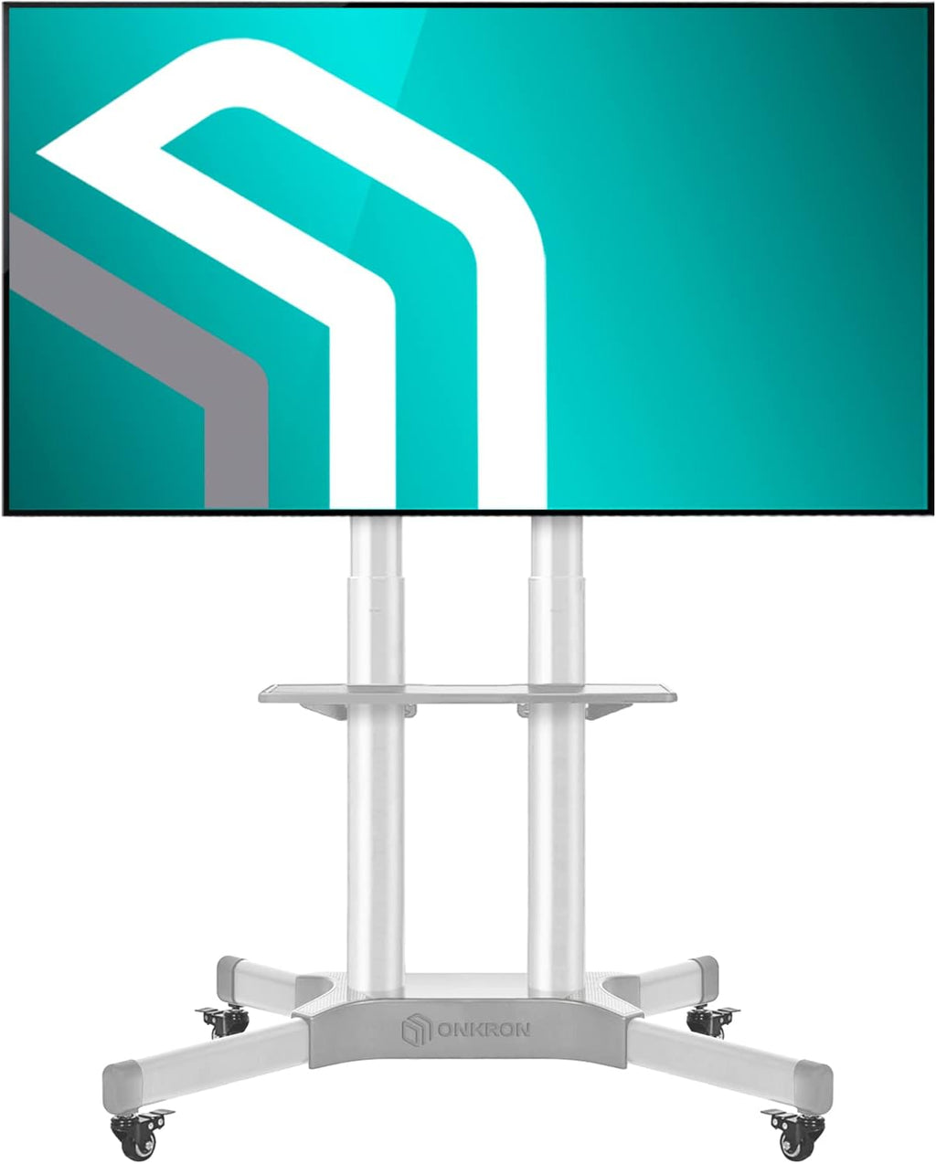 Mobile TV Stand Rolling TV Cart for 40 to 65 Inch LCD LED TV Screens with Wheels Shelves L514