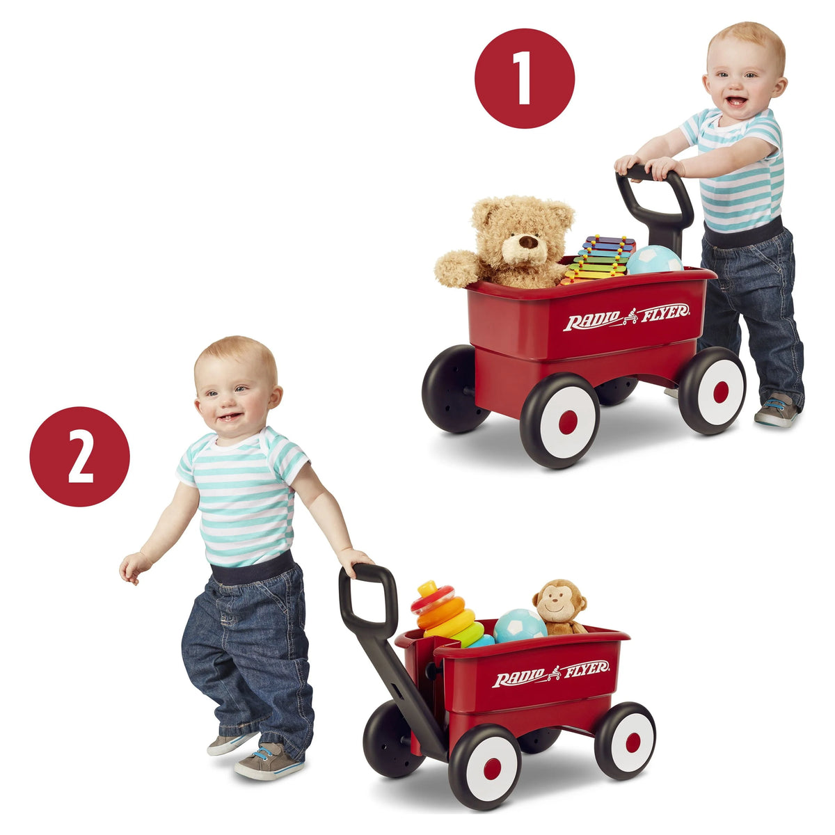 Red 2-in-1 Push Walker Z157211