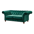 Green Fabric Sloped Arm Loveseat H975545