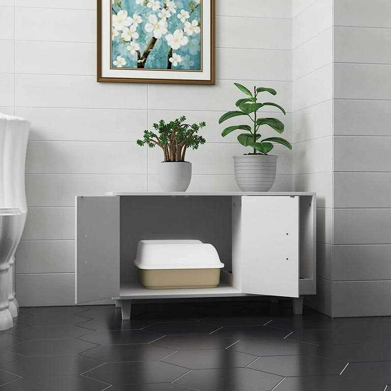 Cat Litter Box Enclosure with Scratch Pad G96479