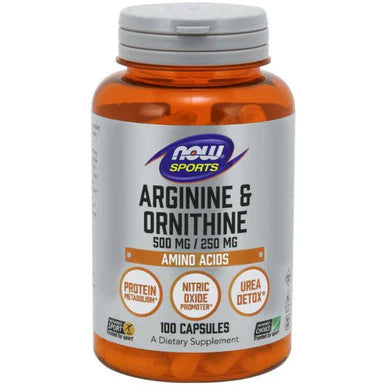 Arginine & Ornithine 500/250 mg 100 Capsules T179