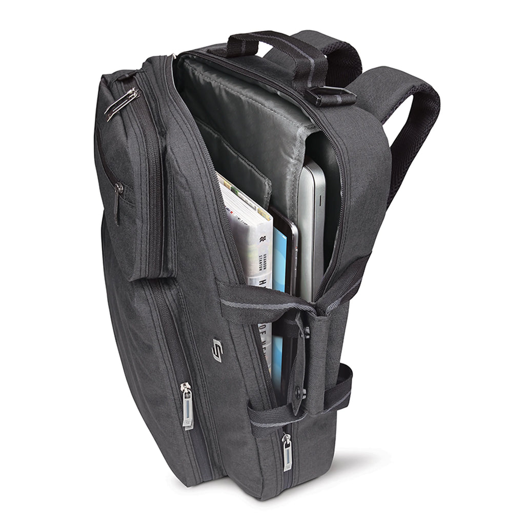 Gray Laptop Briefcase Backpack F723126