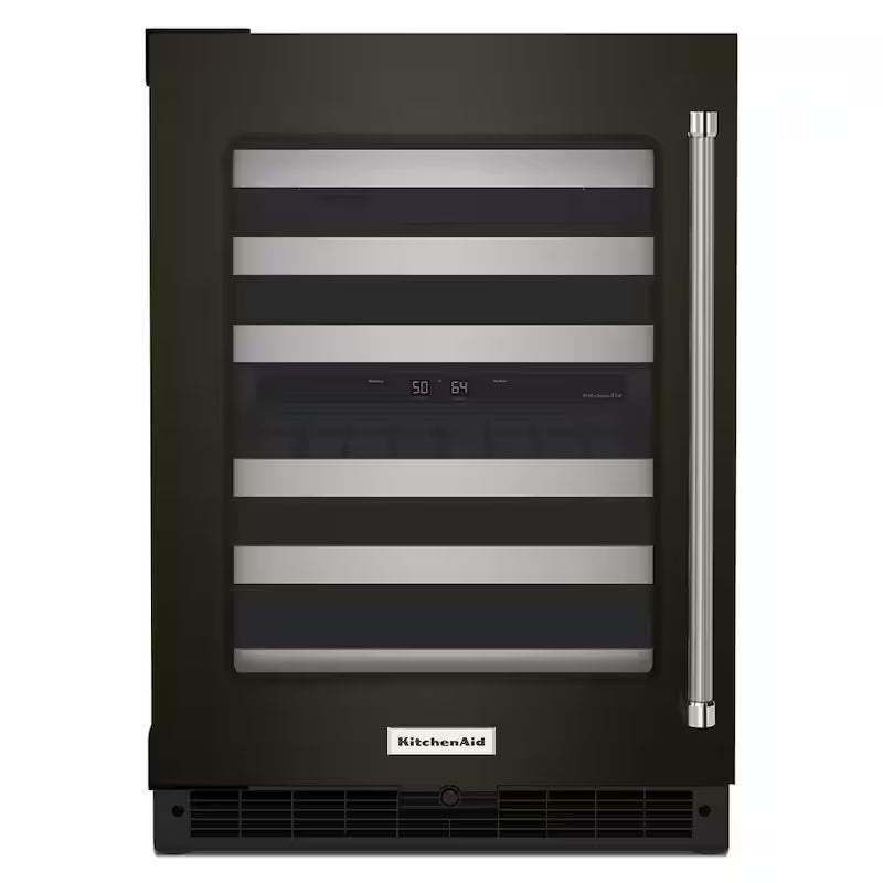 Black Stainless 46-Bottle Dual Zone Wine Cooler B52224