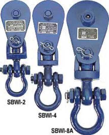 Snatch Block, Wire Rope, 1/2 in Max Cable Size, 8,000 D816