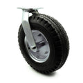 12x22 x 3.5x22 Black Pneumatic Rubber Wheel Swivel Caster T597