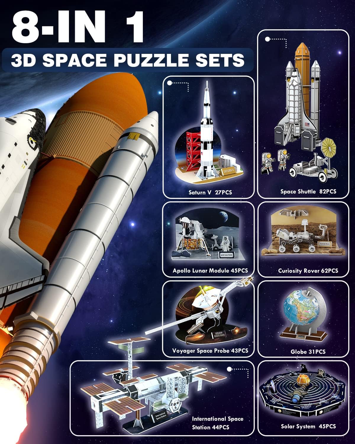 3D Puzzles Outer Space Toys 377 Pcs STEM Toys M208
