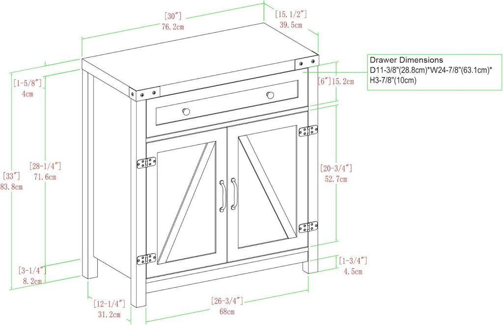 Grey Wash Accent Cabinet M9383