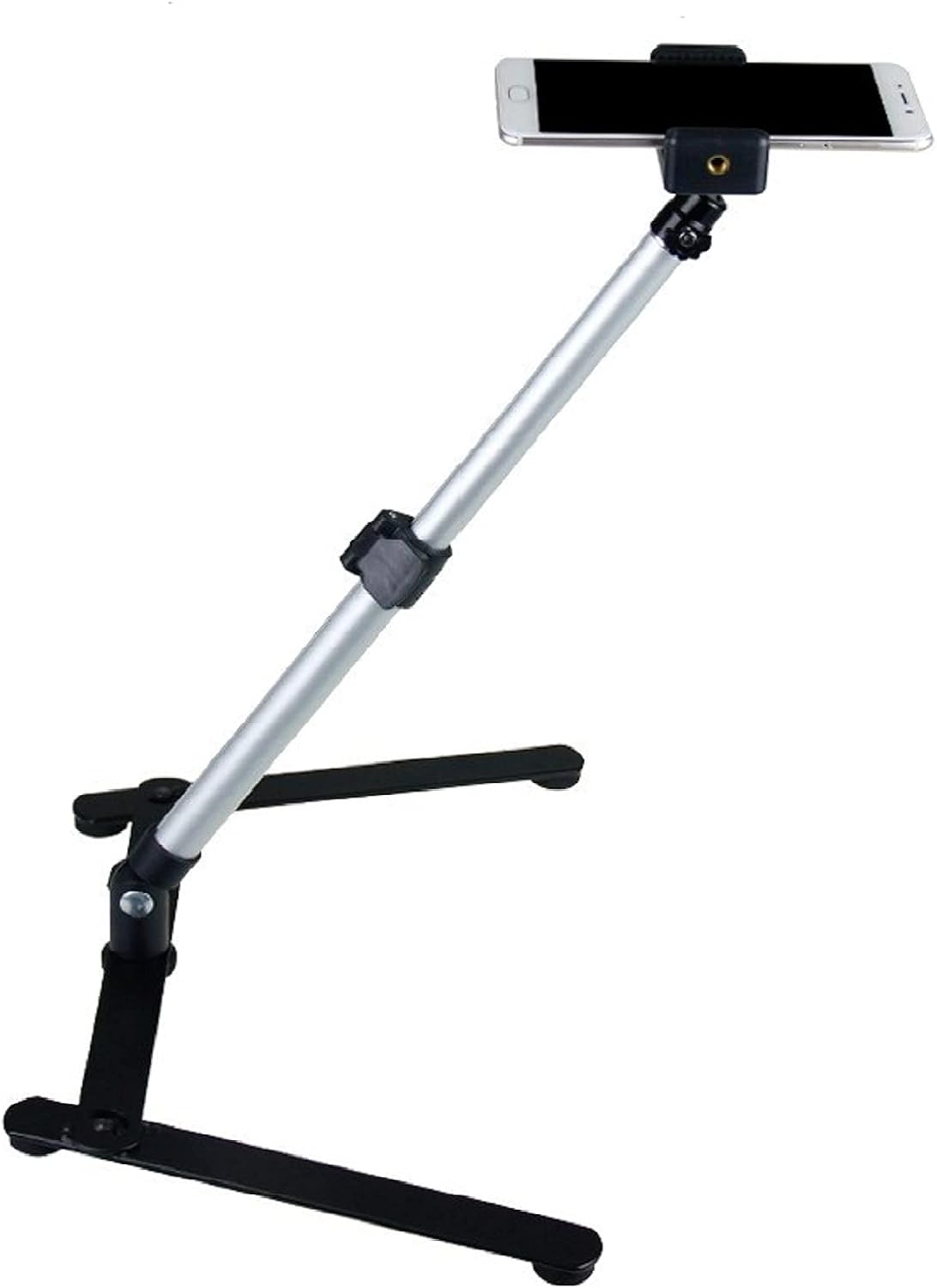 Pack of 2 Adjustable Overhead Phone Tripod Stand with Cellphone Holder I364740