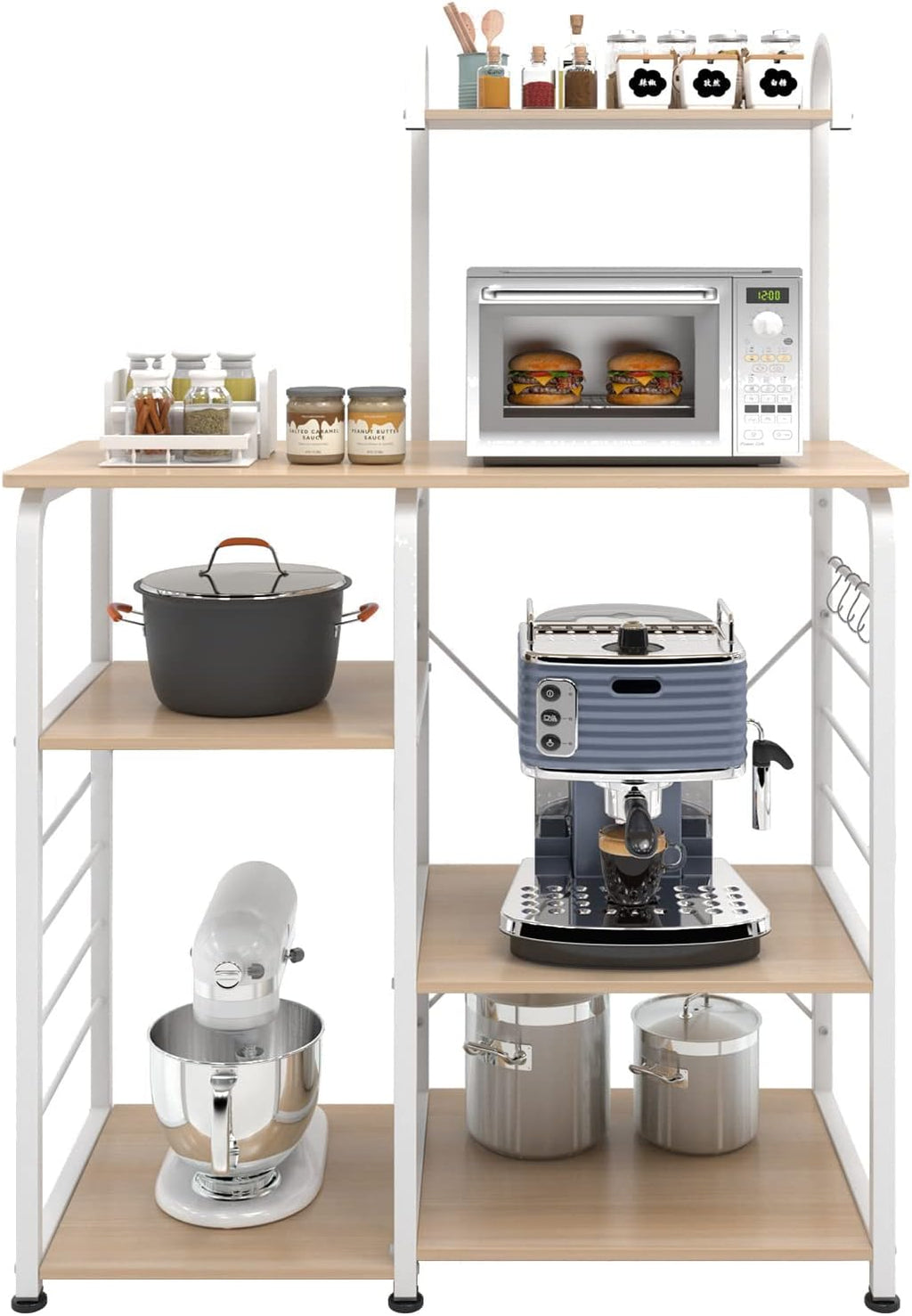 Black 3-Tier Microwave Cart Stand V34444